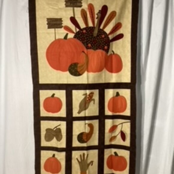 2 Thanksgiving panels plus 1 yard - Picture 3 of 4